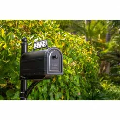 Architectural Mailboxes Manhattan Address Plaque Black -GlideRite Sales Store architectural mailboxes address plaques 3460b 10 44 1000