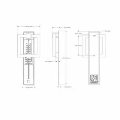 Architectural Mailboxes Frank Lloyd Wright Collection Tree of Life Antique Copper Door Knocker -GlideRite Sales Store architectural mailboxes door knockers 3660ac 4f 1000