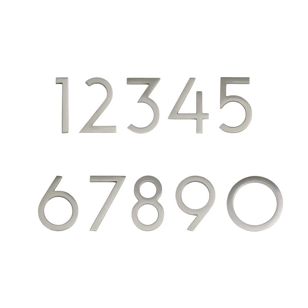 Architectural Mailboxes Frank Lloyd Wright Collection 4 in. Wright Satin Nickel Floating House Number 1 4 Architectural Mailboxes Frank Lloyd Wright Collection 4 in. Wright Satin Nickel Floating House Number 1 - Image 2