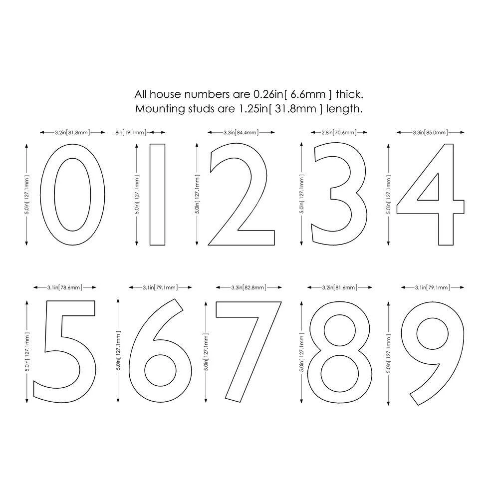 Architectural Mailboxes 5 in. Black Floating House Number 2 6 Architectural Mailboxes 5 in. Black Floating House Number 2 - Image 4