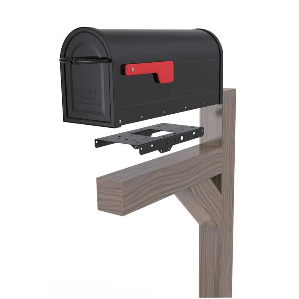 Architectural Mailboxes 4 in. x 4 in. Post Adapter in Black with 3 Mailbox Mounting Options 9 Architectural Mailboxes 4 in. x 4 in. Post Adapter in Black with 3 Mailbox Mounting Options - Image 7