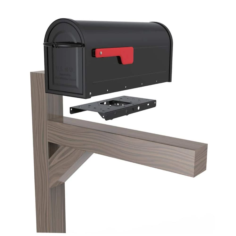 Architectural Mailboxes 4 in. x 4 in. Post Adapter in Black with 3 Mailbox Mounting Options 8 Architectural Mailboxes 4 in. x 4 in. Post Adapter in Black with 3 Mailbox Mounting Options - Image 6
