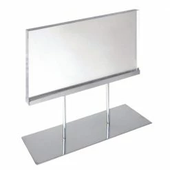 Azar Displays Elite Series 17 in. W x 11 in. H Acrylic Block on Chrome Stand