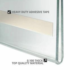Azar Displays 5.5 in. x 2.5 in. Acrylic Clear Wall U Frame with Adhesive Tape (10-Pack) 10 Azar Displays 5.5 in. x 2.5 in. Acrylic Clear Wall U Frame with Adhesive Tape (10-Pack) -GlideRite Sales Store azar displays address plaques 122015 1f 1000