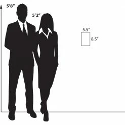 Azar Displays 5.5 in. x 8.5 in. Acrylic Clear Wall U Frame with Adhesive Tape -GlideRite Sales Store azar displays address plaques 122024 44 1000