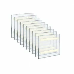 Azar Displays 5.5 in. x 5.5 in. Acrylic Clear Wall U Frame with Adhesive Tape (10-Pack)