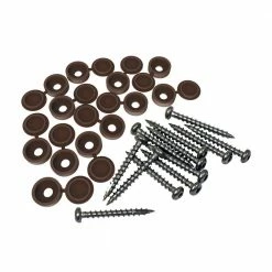 Barrette Outdoor Living 1-1/2 in. Length #8 External Square Round Stainless Steel Decorator Screws and Cover Brazilian Walnut (12-Pack) -GlideRite Sales Store barrette outdoor living decorative screws 73004820 1f 1000