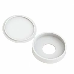 Barrette Outdoor Living 1-1/2 in. Length #8 External Square Round Stainless Steel Decorator Screws and Cover White (12-Pack)