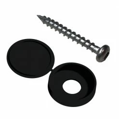 Barrette Outdoor Living 1-1/2 in. Length #8 External Square Round Stainless Steel Decorator Screws and Cover Black (12-Pack) -GlideRite Sales Store barrette outdoor living decorative screws 73025527 1f 1000
