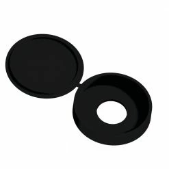 Barrette Outdoor Living 1-1/2 in. Length #8 External Square Round Stainless Steel Decorator Screws and Cover Black (12-Pack)