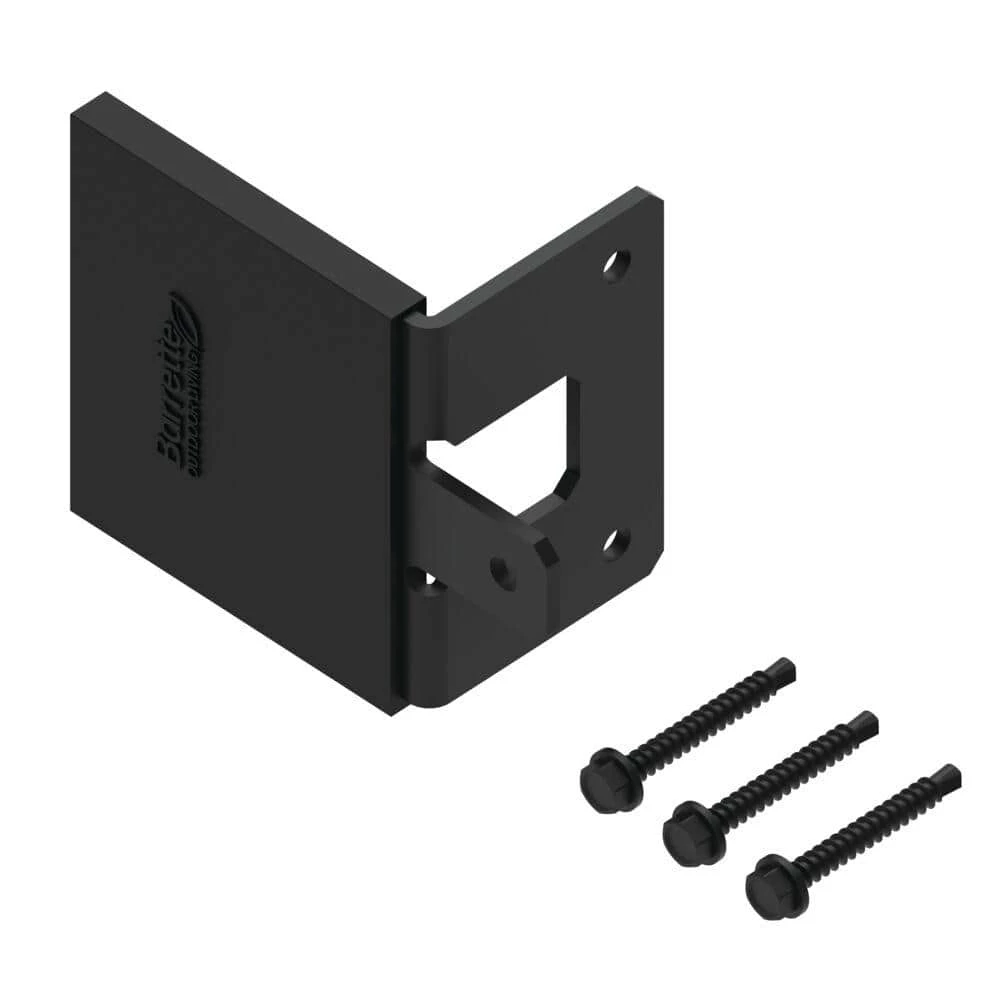 Barrette Outdoor Living 0.625 in. x 1.75 in. x 2.625 in. Black Steel Fence Gate Stop 5 Barrette Outdoor Living 0.625 in. x 1.75 in. x 2.625 in. Black Steel Fence Gate Stop - Image 3