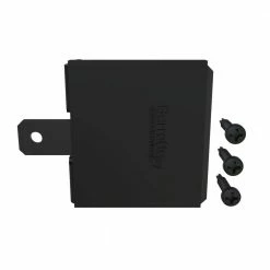 Barrette Outdoor Living 0.625 in. x 1.75 in. x 2.625 in. Black Steel Fence Gate Stop