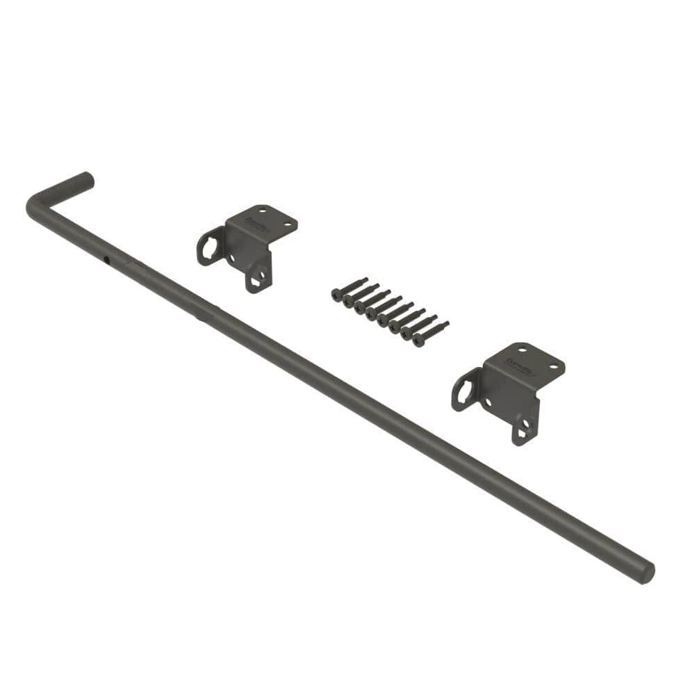 Barrette Outdoor Living 24.75 in. Steel Pewter Heavy-Duty Drop Rod 5 Barrette Outdoor Living 24.75 in. Steel Pewter Heavy-Duty Drop Rod - Image 3