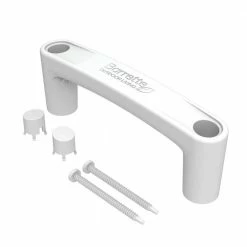 Barrette Outdoor Living 6.562 in. x 1.125 in. x 2.25 in. Nylon/Stainless Steel White EZ Grip Gate Handle -GlideRite Sales Store barrette outdoor living fence gate handles 73004735 4f 1000