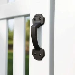 Barrette Outdoor Living 7.875 in. Black Gate Handle -GlideRite Sales Store barrette outdoor living fence gate handles 73014320 31 1000