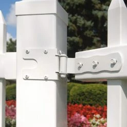 Barrette Outdoor Living 11.62 in. x 3.25 in. White No Rust Gate Hinge -GlideRite Sales Store barrette outdoor living fence gate hinges 73002181 31 1000