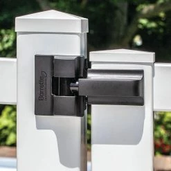 Barrette Outdoor Living 8.937 in. x 5 in. Heavy Duty Modern Gate Hinge Pair - SS -GlideRite Sales Store barrette outdoor living fence gate hinges 73014253 31 1000