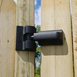 Barrette Outdoor Living 8.937 in. x 5 in. Heavy Duty Modern Gate Hinge Pair Black -GlideRite Sales Store barrette outdoor living fence gate hinges 73014301 31 1000