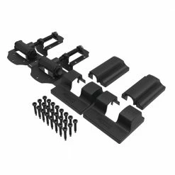 Barrette Outdoor Living 8.937 in. x 5 in. Heavy Duty Modern Gate Hinge Pair Black -GlideRite Sales Store barrette outdoor living fence gate hinges 73014301 4f 1000