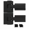 Barrette Outdoor Living 8.937 in. x 5 in. Heavy Duty Modern Gate Hinge Pair Black -GlideRite Sales Store barrette outdoor living fence gate hinges 73014301 64 1000
