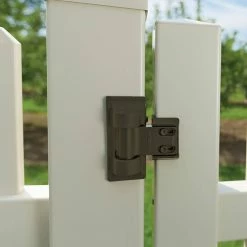 Barrette Outdoor Living 3.875 in. x 4.812 in. Steel Light Bronze Standard Wrap Hinge (2-Pack) -GlideRite Sales Store barrette outdoor living fence gate hinges 73025514 31 1000