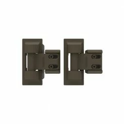 Barrette Outdoor Living 3.875 in. x 4.812 in. Steel Light Bronze Standard Wrap Hinge (2-Pack)