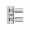 Barrette Outdoor Living 8.937 in. x 5 in. White Heavy-Duty Stainless Steel Modern Hinge Wrap