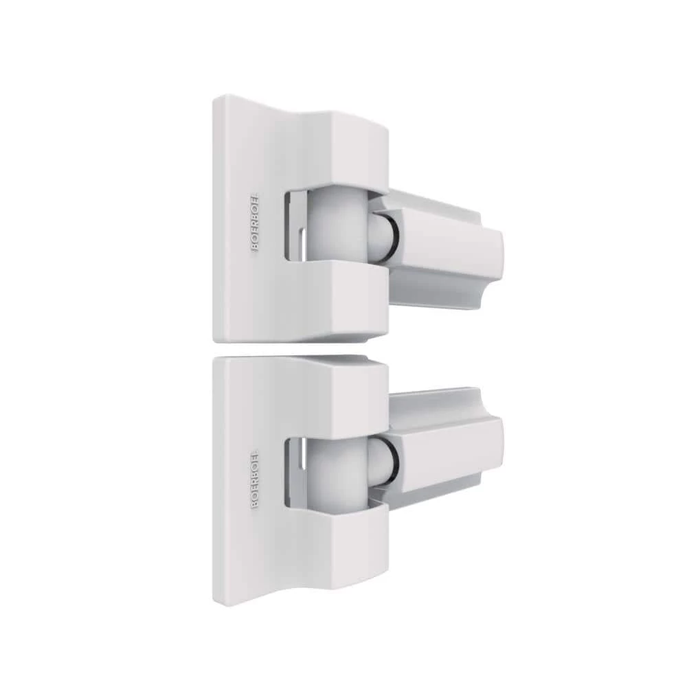 Barrette Outdoor Living 8.937 in. x 5 in. White Heavy-Duty Stainless Steel Modern Hinge Wrap 4 Barrette Outdoor Living 8.937 in. x 5 in. White Heavy-Duty Stainless Steel Modern Hinge Wrap - Image 2