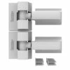 Barrette Outdoor Living 8.937 in. x 5 in. White Heavy-Duty Steel Modern Hinge Wrap