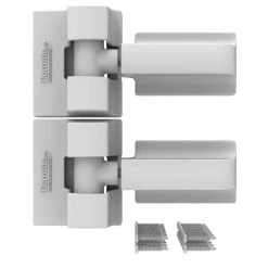 Barrette Outdoor Living 8.937 in. x 5 in. White Heavy-Duty Steel Modern Hinge Wrap