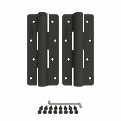 Barrette Outdoor Living 3.125 in. x 7.187 in. Aluminum Pewter Heavy-Duty Butterfly Hinge (2-Pack)