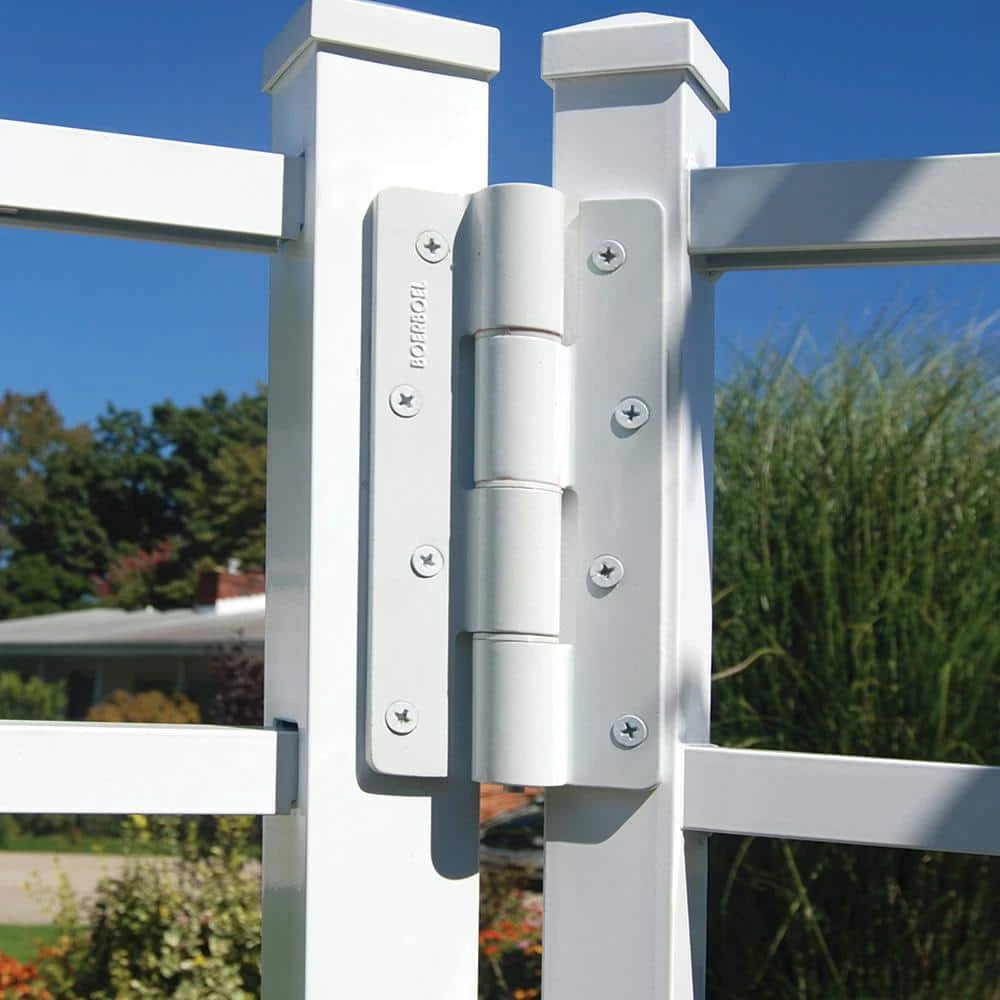 Barrette Outdoor Living 3.125 in. x 7.187 in. Aluminum White Heavy-Duty Butterfly Hinge (2-Pack) 4 Barrette Outdoor Living 3.125 in. x 7.187 in. Aluminum White Heavy-Duty Butterfly Hinge (2-Pack) - Image 2
