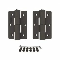 Barrette Outdoor Living 3.125 in. x 4.875 in. Aluminum Pewter Standard Butterfly Hinge (2-Pack)