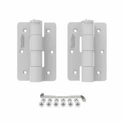 Barrette Outdoor Living 3.125 in. x 4.875 in. Aluminum White Standard Butterfly Hinge (2-Pack)