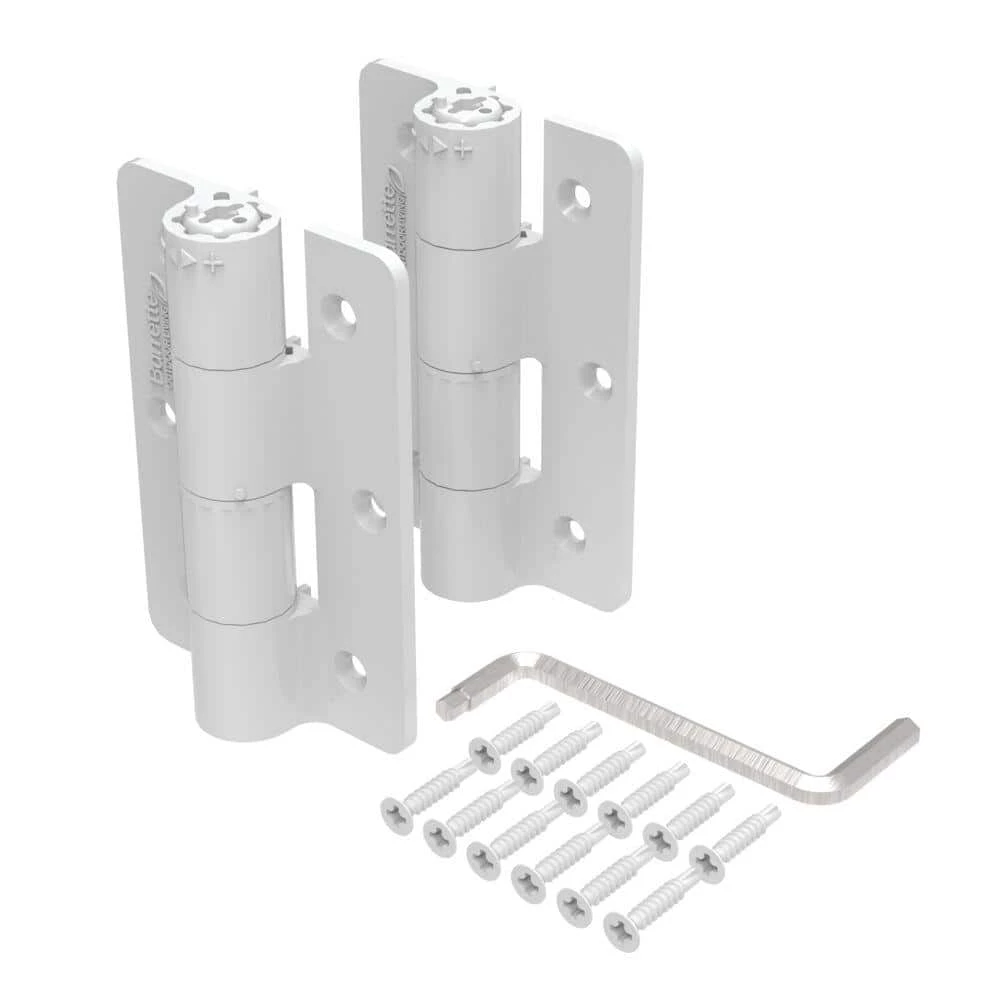 Barrette Outdoor Living 3.125 in. x 4.875 in. Aluminum White Standard Butterfly Hinge (2-Pack) 5 Barrette Outdoor Living 3.125 in. x 4.875 in. Aluminum White Standard Butterfly Hinge (2-Pack) - Image 3