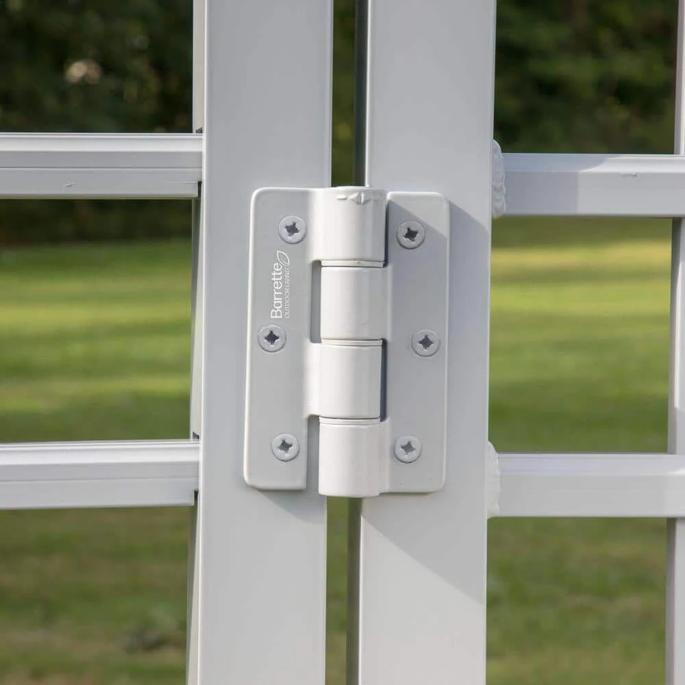 Barrette Outdoor Living 3.125 in. x 4.875 in. Aluminum White Standard Butterfly Hinge (2-Pack) 4 Barrette Outdoor Living 3.125 in. x 4.875 in. Aluminum White Standard Butterfly Hinge (2-Pack) - Image 2
