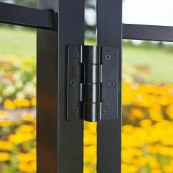 Barrette Outdoor Living 3.125 in. x 4.875 in. Aluminum Black Standard Butterfly Hinge (2-Pack) -GlideRite Sales Store barrette outdoor living fence gate hinges 73025681 31 1000