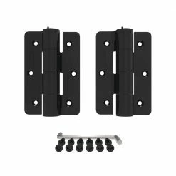 GlideRite Sales Store 21 Barrette Outdoor Living 3.125 in. x 4.875 in. Aluminum Black Standard Butterfly Hinge (2-Pack)