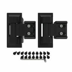 Barrette Outdoor Living 3.875 in. x 4.812 in. Steel Black Standard Wrap Hinge (2-Pack)
