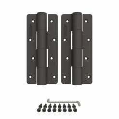 Barrette Outdoor Living 3.125 in. x 7.187 in. Matte Bronze Aluminum Heavy-Duty Butterfly Hinge (2-Pack)