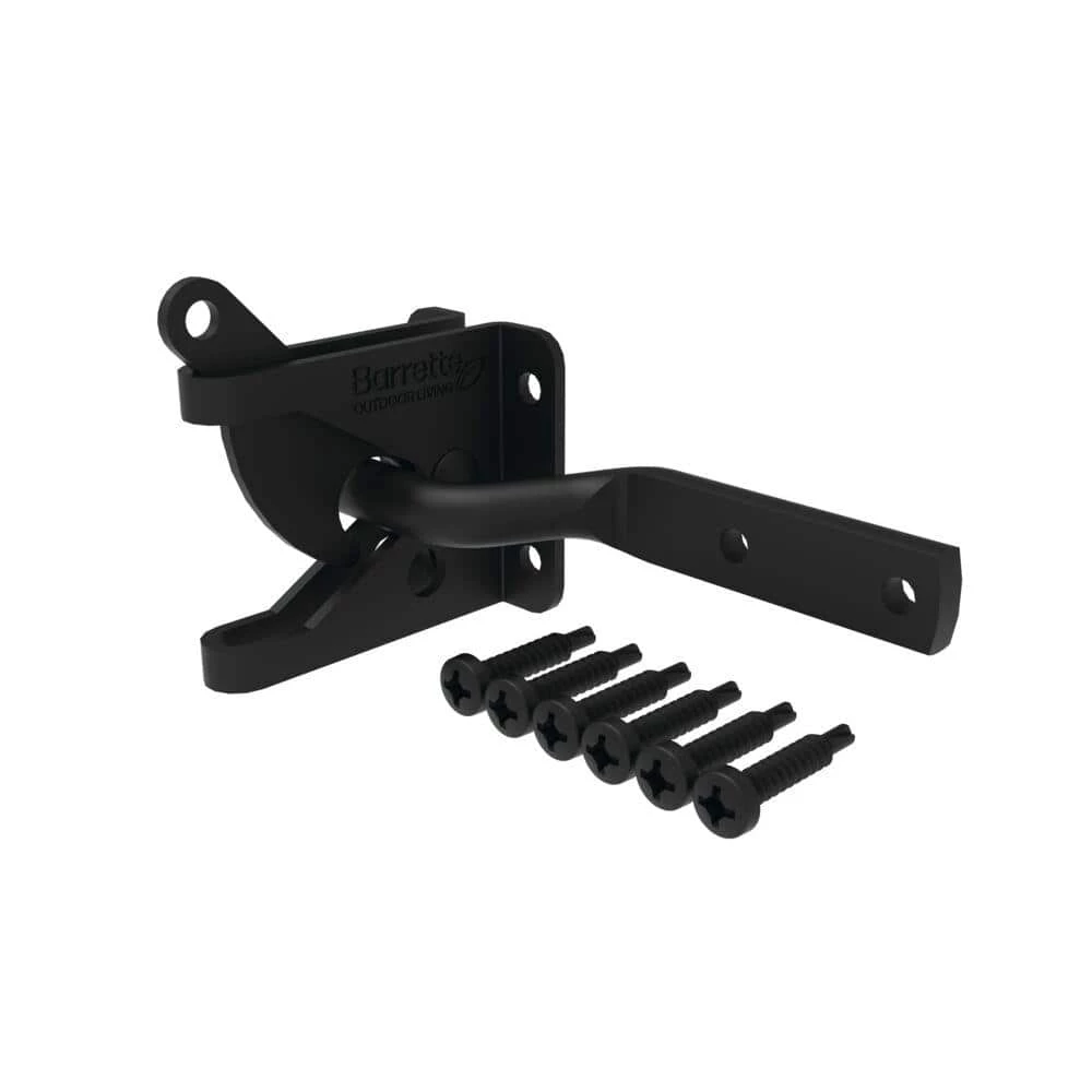 Barrette Outdoor Living 4.562 in. x 2.312 in. Black Steel Gravity Latch 6 Barrette Outdoor Living 4.562 in. x 2.312 in. Black Steel Gravity Latch - Image 4