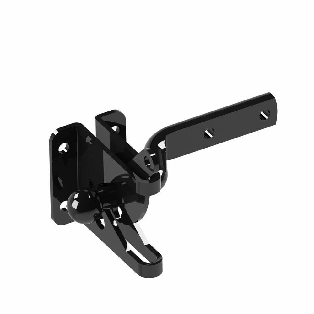Barrette Outdoor Living 4.562 in. x 2.312 in. Black Steel Gravity Latch 5 Barrette Outdoor Living 4.562 in. x 2.312 in. Black Steel Gravity Latch - Image 3