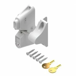 Barrette Outdoor Living 3.312 in. x 5.187 in. Nylon/Stainless Steel White Locking Gravity Latch with 1-Sided Key Entry 8 Barrette Outdoor Living 3.312 in. x 5.187 in. Nylon/Stainless Steel White Locking Gravity Latch with 1-Sided Key Entry -GlideRite Sales Store barrette outdoor living fence gate latches slide bolts 73025497 4f 1000