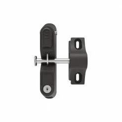 Barrette Outdoor Living 3.312 in. x 5.187 in. Nylon/Stainless Steel Bronze Locking Gravity Latch with 1-Sided Key Entry
