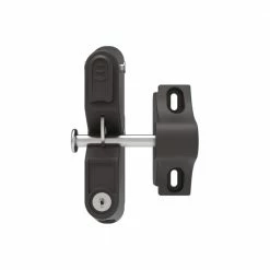 Barrette Outdoor Living 4.687 in. x 5.187 in. Nylon/Stainless Steel Bronze Locking Gravity Latch with 2-Sided Key Entry