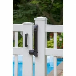 Barrette Outdoor Living 4 in. x 15.375 in. Nylon/Stainless Steel Black Compact Locking Pool Safety Latch -GlideRite Sales Store barrette outdoor living fence gate latches slide bolts 73050192 4f 1000