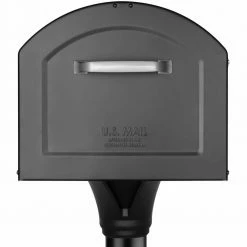 Architectural Mailboxes Centennial Black, Extra Large, Steel, Mailbox and Decorative Post Combo Kit -GlideRite Sales Store black architectural mailboxes mailboxes with post 950080b 10 1f 1000