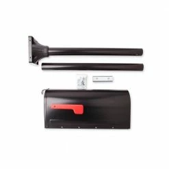 Architectural Mailboxes MB1 Black, Medium, Steel, Post Mount Mailbox and 2 in. In-Ground Post Kit -GlideRite Sales Store blacks architectural mailboxes mailboxes with post 7680b 10 a0 1000