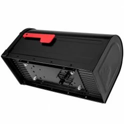 Architectural Mailboxes Roxbury Black, Large Steel Post Mount Mailbox and Premium Steel Post Combo -GlideRite Sales Store blacks architectural mailboxes mailboxes with post 7980b 10 1d 1000