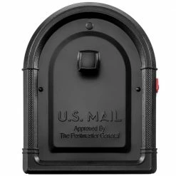 Architectural Mailboxes Roxbury Black, Large Steel Post Mount Mailbox and Premium Steel Post Combo -GlideRite Sales Store blacks architectural mailboxes mailboxes with post 7980b 10 76 1000